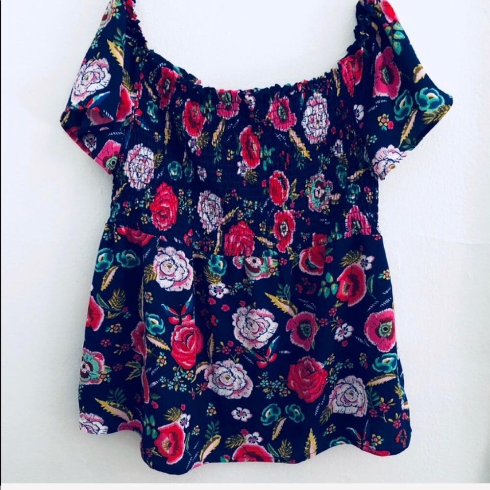 Off-The-Shoulder Floral Top